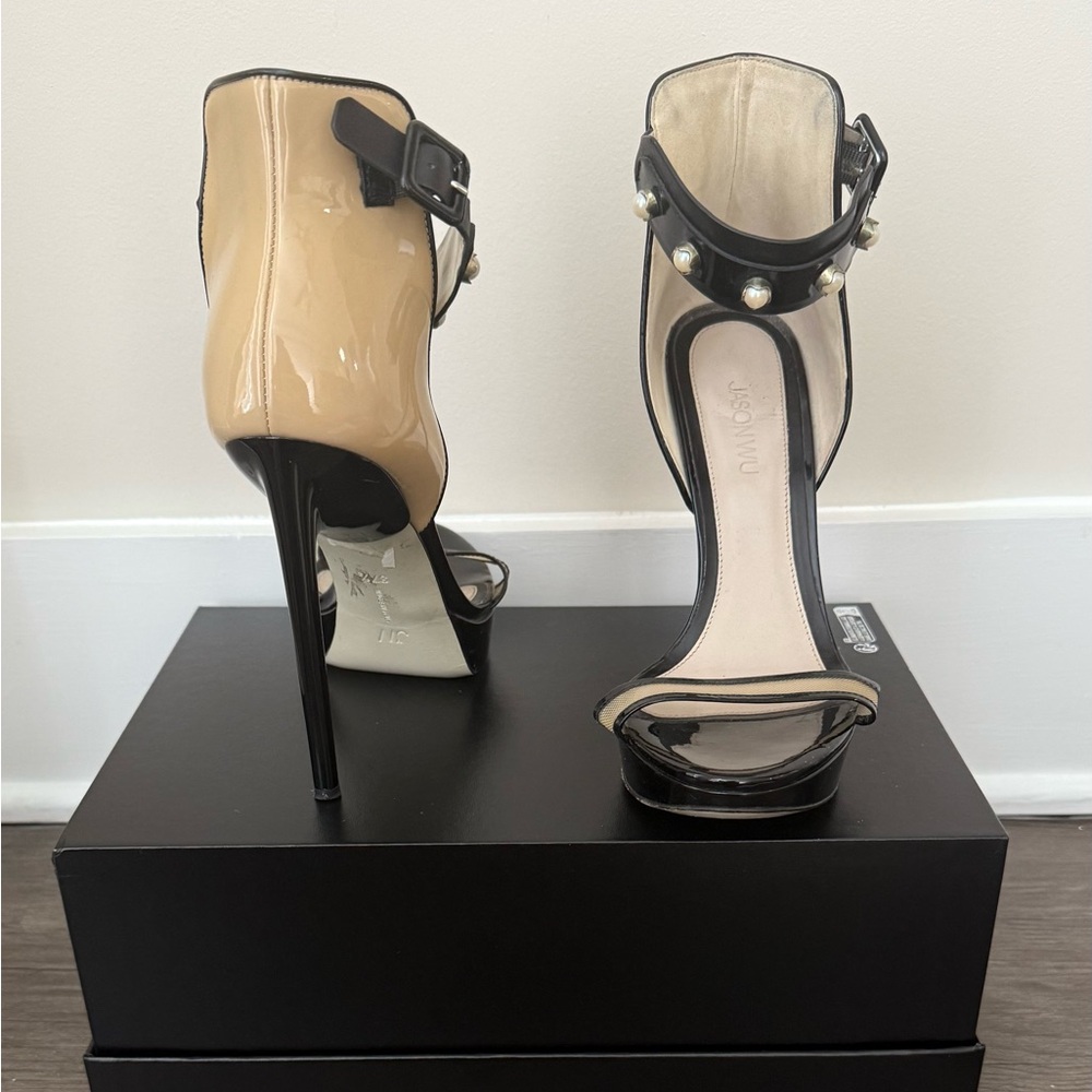 Jason Wu Black and Tan Heels Sleek Design